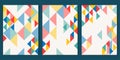 Abstract background set with triangle geometric shapes. Business pattern design. Contemporary cover, poster, modern graphic banner Royalty Free Stock Photo